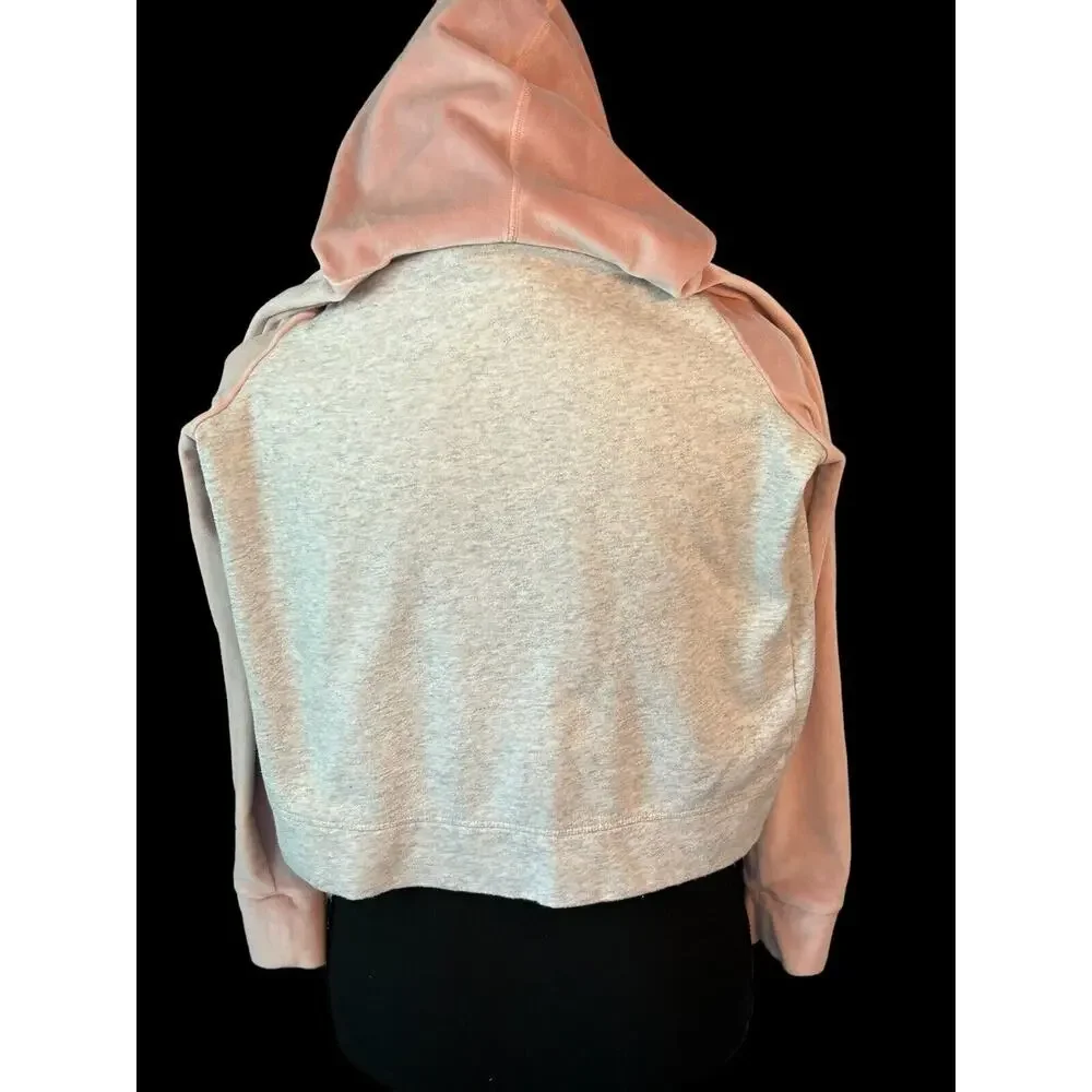 Justice Girls Athletic Girl's Hoodie Size 12 Paris City Girl Pink And Gray